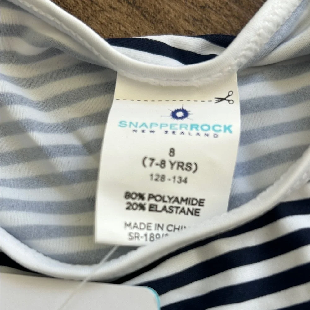 UPF50+ Striped Short Sleeve Top with Knot Detail